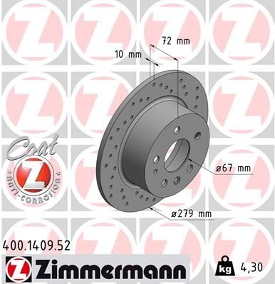 FREN DISKI ARKA MERCEDES W115 C123 S123 W116 W126 W123 | OEM:A1264230012