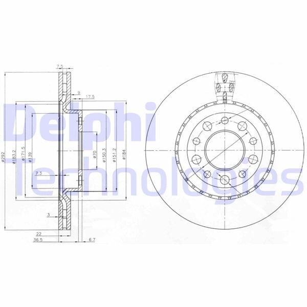 FREN DİSKİ ÇİFTLİ PAKET . DELİKLİ ARKA ALFA ROMEO 159. BRERA. SPIDER 01/2006 > | OEM:46843611-51760274-51767379