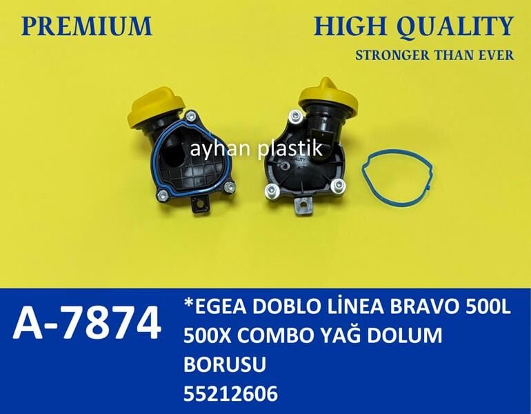 YAĞ DOLUM BORUSU ve CONTASI EGEA DOBLO LİNEA BRAVO 500L 500X COMBO | OEM:55212606