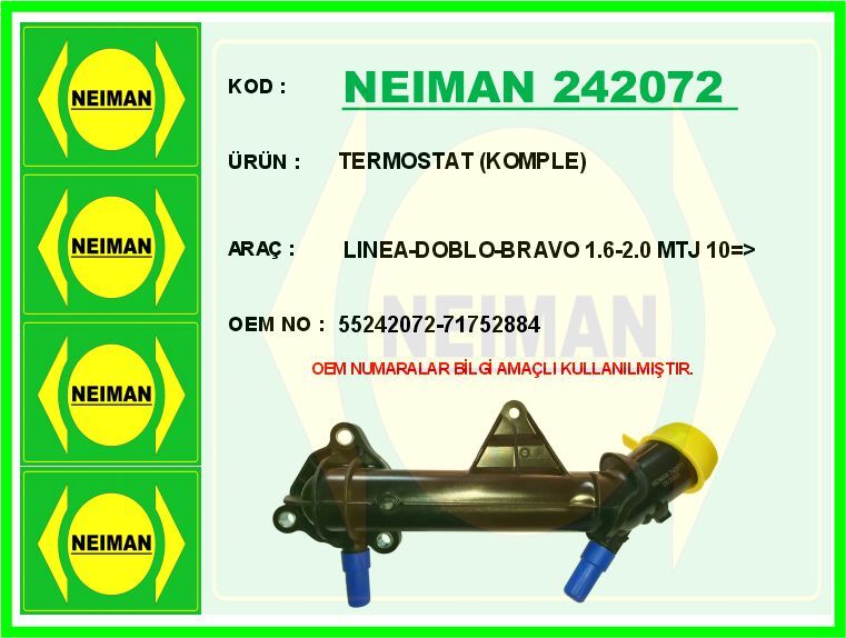 TERMOSTAT KOMPLE LINEA-DOBLO-BRAVO 1.6-2.0 MTJ 10 > | OEM:55242072-71752884