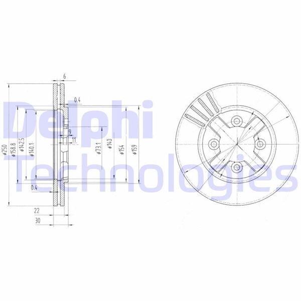 FREN DİSKİ ÇİFTLİ PAKET . DELİKLİ ÖN NISSAN URVAN. VANETTE 01/1986 > 12/1993 | OEM:4020603N01-4020604C01-40206Y9503