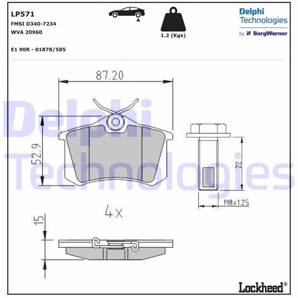ARKA FREN BALATA RENAULT CLIO 05> KANGOO 01> LAGUNA 96> FLUENCE 09> MEGANE 96> CITROEN BERLINGO 99> C2 C3 C4 03> DS4 11> PEUGEOT 307 00> 308 07> PARTNER 96>VW POLO CLASSIC 95>01 GOLF III-IV-PASSAT III | OEM:1H0698451F-4