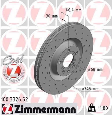 FREN DİSKİ ÖN X1 AUDI A4 AVANT 2003.03>2004.12 AUDI A4 2005.06>2008.06 AUDI A4 CONVERTIBLE 2004. DELİKLİ --DF4757S | OEM:8E0615301K-8E0615301T