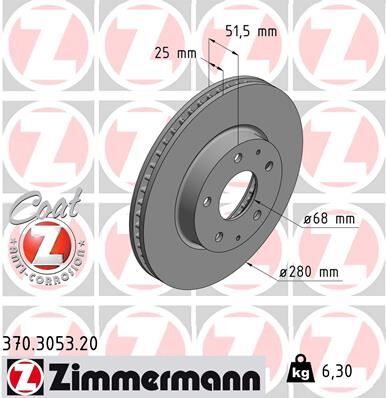 ÖN FREN DİSKİ HAVA KANALLI MAZDA 3 1.5L P5 SKYACTIV BM BN Kasa 14-19 280 çap x 5 bijon - Adet disk fiyatıdır | OEM:BJS733251A-B45A33251A-BKC333251
