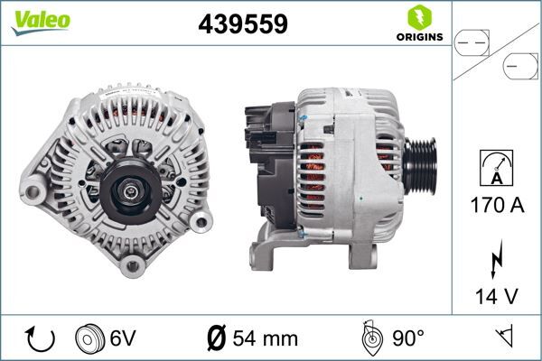 ALTERNATOR SARJ DINAMOSU 14V 170 A BMW S85 M5 E60 04>09 S85 M6 E64 06>10 | OEM:12317836592-12317834160