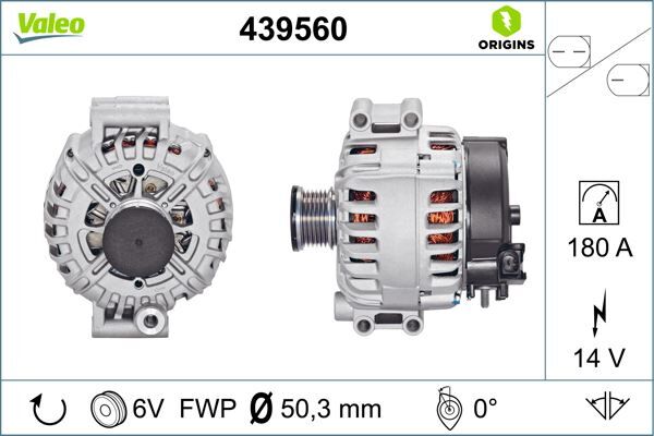 ALTERNATOR 14V 180A BMW E60 E61 E87 E90 E91 E92 E63 E64 E65 E66 G32 | OEM:12317521178