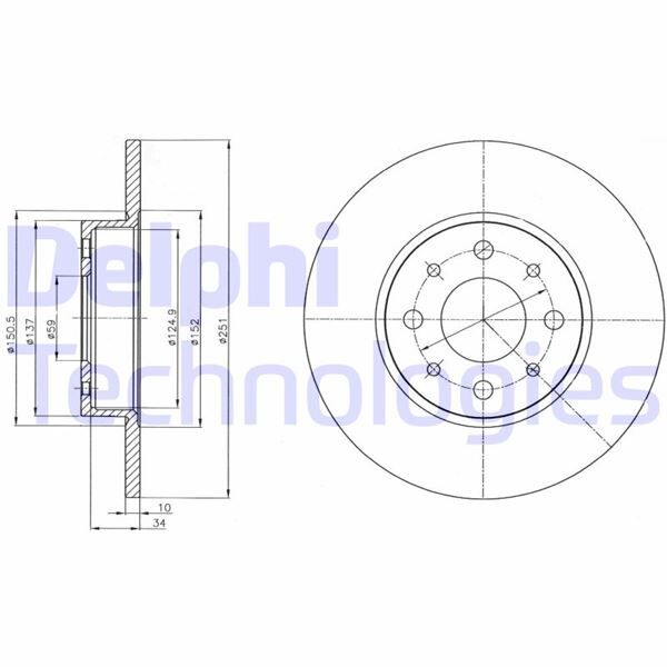 FREN DİSKİ ARKA ALFA ROMEO MITO 08 > 1.3 MTJ 1.4 TB 1.6 JTD | OEM:51865104-51865132-51805559