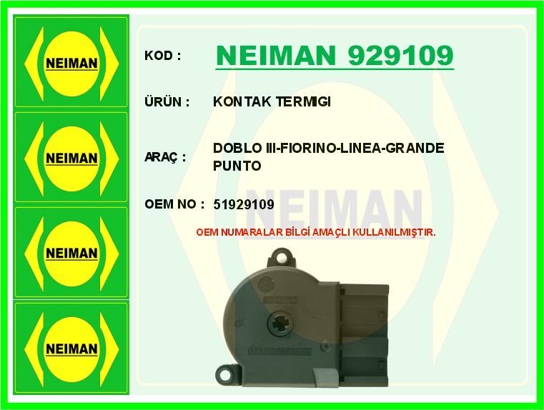 KONTAK TERMIGI DOBLO III-FIORINO-LINEA-GRANDE PUNTO | OEM:51929109