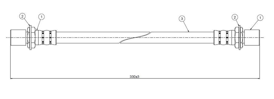 FREN HORTUMU ön Celica RA-MA-61 2.8i 83-85 | OEM:9695033305