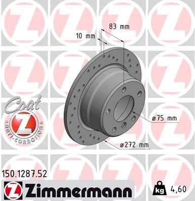 FREN DİSKİ. ARKA. 272 / 10-8.4 MM . KAPLAMALI. YÜKSEK KARBON ALAŞIMLI DELİKLİ 986478439-DF4188 | OEM:34211163845-34211164399-34216794298