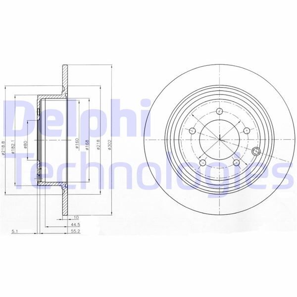 ARKA FREN DİSKİ P4007 07> P4008 12> C4 AIRCROSS 12> C-CROSSER 09> / MITSUBISHI OUTLANDER 2.0L 2.4L 4 B11 4B12 CW4W 07-12 / ASX 1.6L 4A92 GA1W 10-> 302x58x5dDL DOLU | OEM:1611500480-4615A035-4615A121