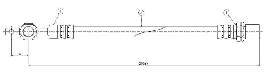 FREN HORTUMU ön Lite-ace 87-92 | OEM:9094702541