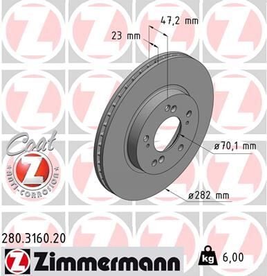 ÖN FREN DİSKİ HAVA KANALLI HONDA CR-V 2.0L B20 96-01 / HR-V 1.6L D16W1 99-07 / PRELUDE 2.0L F20A4 92-96 2.2L H22A4 97-01 282 çap x 5 bijon - Adet disk fiyatıdır | OEM:45251SP0000-45251S2HN00-45251SZ3E00
