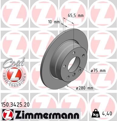 FREN DISKI ARKA BMW E81 E87 | OEM:34216855001