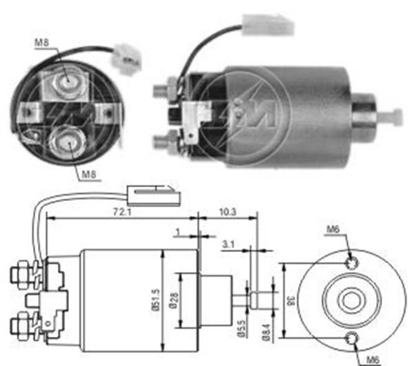 12V HYUNDAI ELANTRA-H100-SONATA-STAREX-MITSUBISHI COLT-ECLIPSE-GALANT-LANCER-PAJERO-SPACE-STARION | OEM:M371X60271