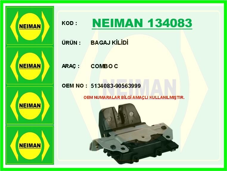 BAGAJ KİLİDİ COMBO C | OEM:5134083-90563999