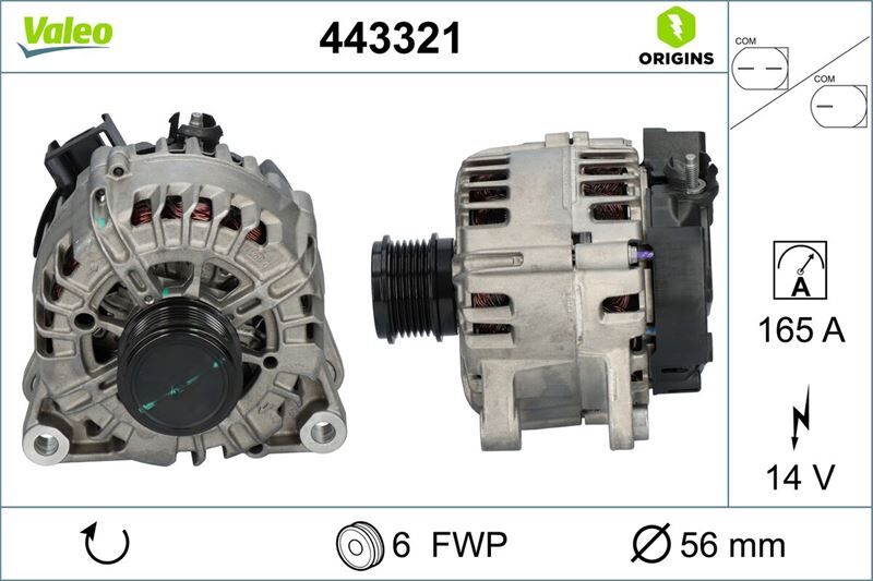 ALTERNATÖR FORD FOCUA IV 17> ECOSPORT 17>KUGA III 17> CONNECT 18> 1.5 ECOBLUE JX6T10300KC | OEM:JX6T10300KB-2200625-2449470