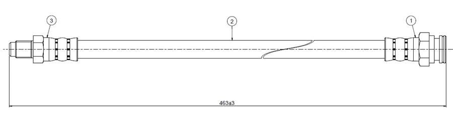 FREN HORTUMU ön Terra. Vista 86-. | OEM:SE141744400B