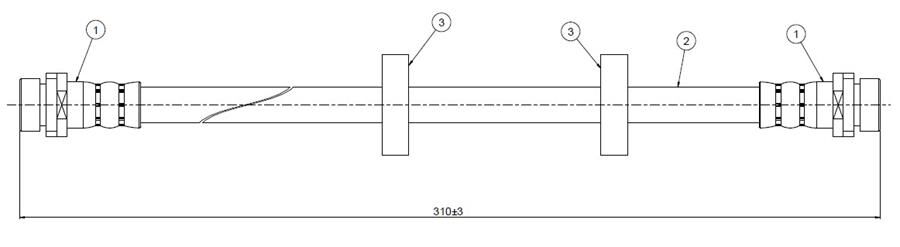 FREN HORTUMU arka Mondeo I 93-96 | OEM:6758585-93BB2282AA