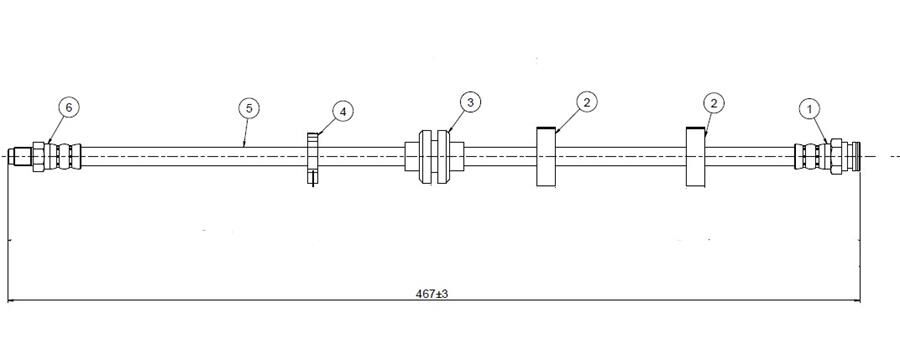 FREN HORTUMU ön Cinquecento 92. | OEM:7635376