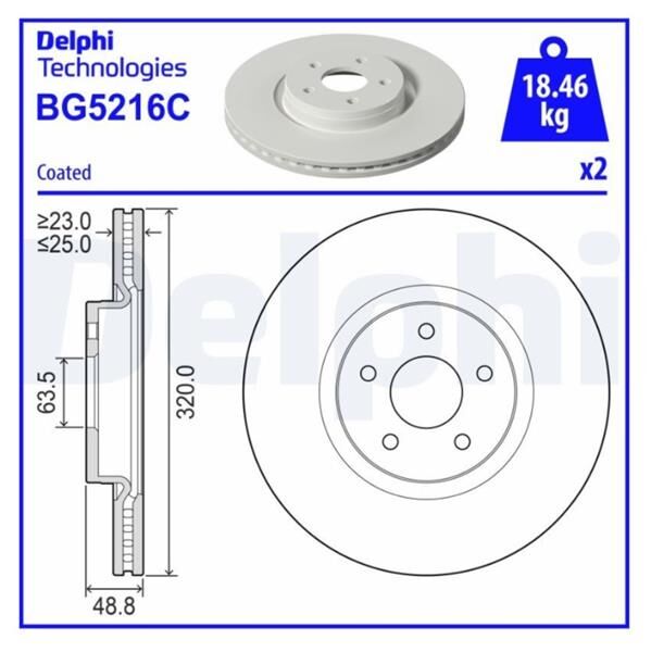 FREN DİSKİ ÖN ÇİFTLİ PAKET CONNECT 12 > FOCUS III 11>15 KUGA 12>14 VOLVO V40 T2-T3-T4-T5 C30 06> 12 C70 II 07>12 S40 II 05>12 V50 04> | OEM:CV611125FA-CV611125GA-1829608