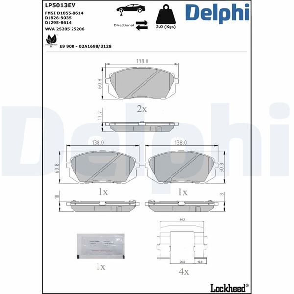 FREN BALATASI ELEKTRİKLİ KIA SOUL 2014> | OEM:58101E4A10