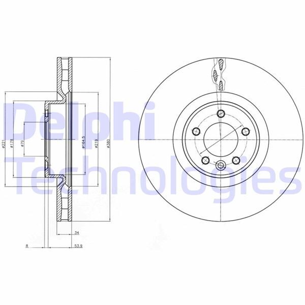 FREN DİSKİ TEKLİ PAKET - BOYALI. DELİKLİ ÖN LAND ROVER RANGE ROVER. RANGE ROVER SPORT 10/2009 > | OEM:LR016176