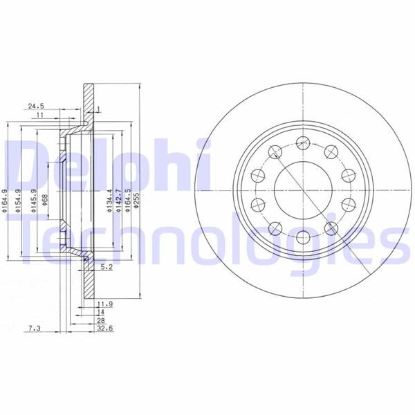FREN DİSKİ ÇİFTLİ PAKET - BOYALI. DELİKSİZ ARKA AUDI // SEAT; A4 // EXEO 08/1997 > | OEM:8E0615301AA-8E0615601D-8E0615601Q