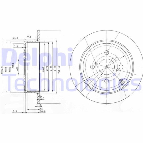 FREN DİSKİ ÇİFTLİ PAKET . DELİKSİZ ARKA TOYOTA COROLLA 11/2001 > 02/2007 | OEM:4243102070