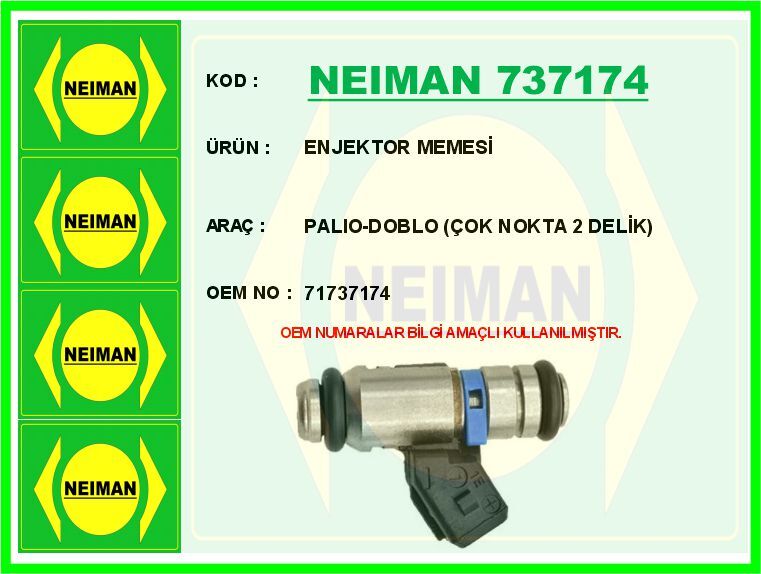 ENJEKTOR MEMESİ PALIO-DOBLO ÇOK NOKTA 2 DELİK | OEM:71737174