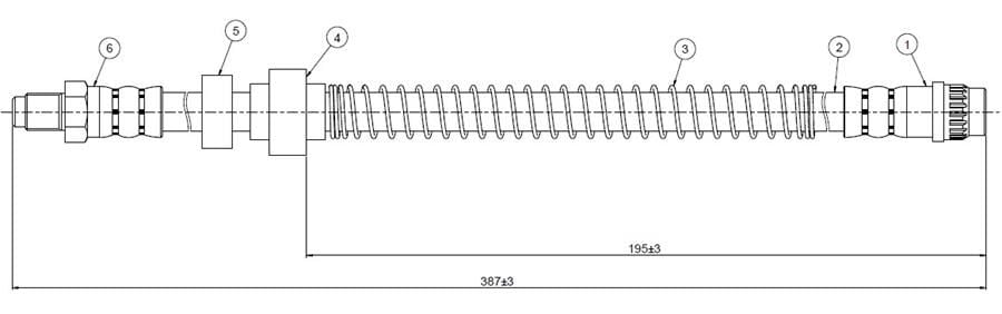 FREN HORTUMU ön XANTİA 94-03 | OEM:96109017