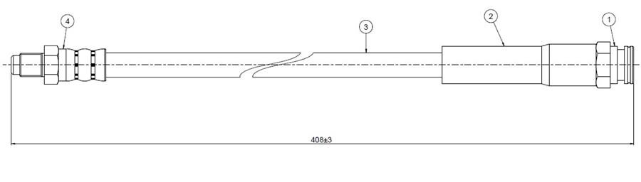 FREN HORTUMU ön Fuego 80-85 | OEM:7701348920-7701349127-7701349336