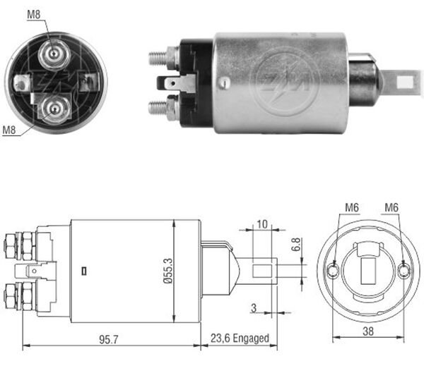 12V ATLAS COPCO-CATERPILLAR | OEM:M372X07871-M372X07881