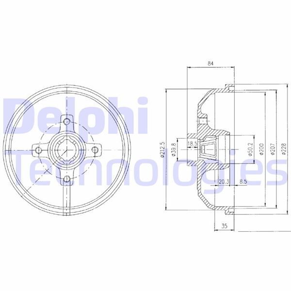 ARKA FREN KAMPANASI CORSA A 83-92 -CORSA B-TIGRA A 93-02 ABS SİZ | OEM:418117-90007526-90135504