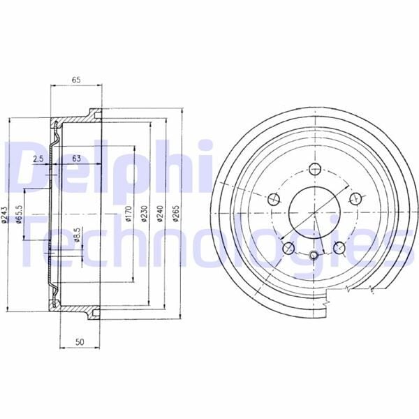 ARKA KAMPANA VECTRA B 1.6-2.0 95-02 - ZAFIRA A 1.6-1.8-2.0 99-05 | OEM:568060-90538928