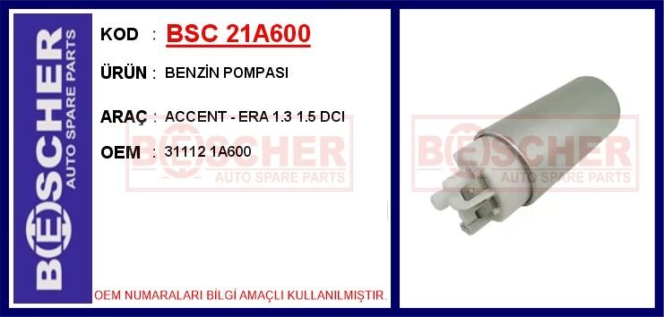 BENZİN POMPASI ACCENT - ERA 1.3 1.5 DCI | OEM:311121A600