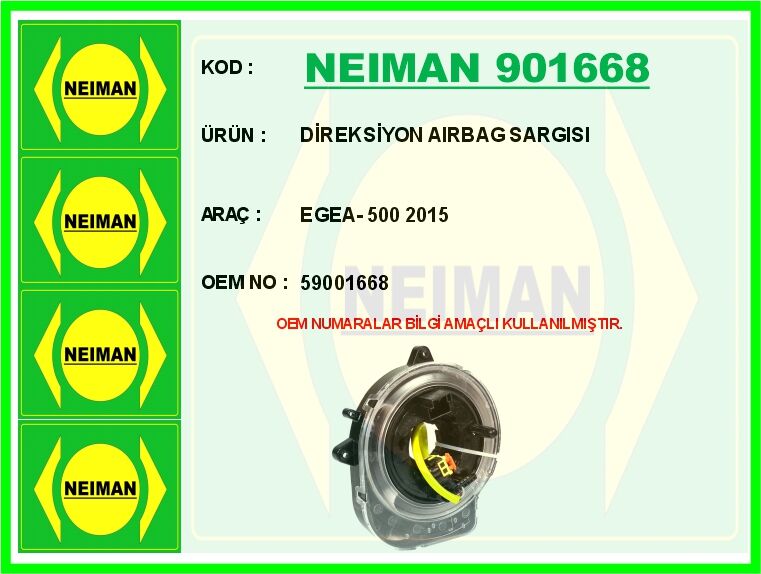 DİREKSİYON AIRBAG SARGISI EGEA- 500 2015 | OEM:59001668