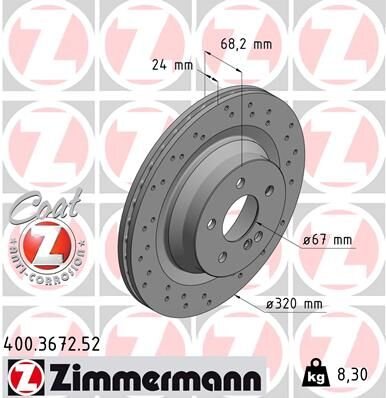 FREN DISKI ARKA MERCEDES W211 W212 S212 C218 | OEM:A2194230012