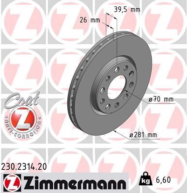 ÖN FREN AYNASI ALFA ROMEO GIULIETTA 1.4TB-1.6JTDM 10>FIAT 500X 1.4-1.3DMT-1.6DMTJ 14> 281x5DxHAVALI DF6450 | OEM:51815312-51806278-51937306