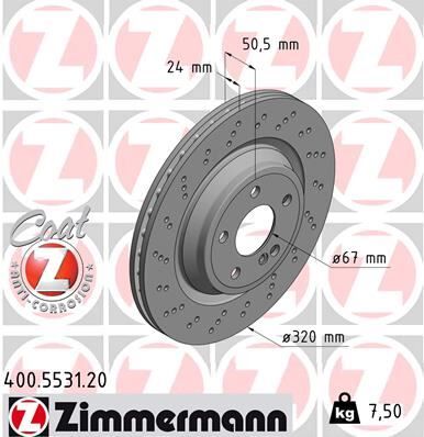 FREN DISKI ARKA MERCEDES SL-CLASS R231 12>20 | OEM:A0004231512