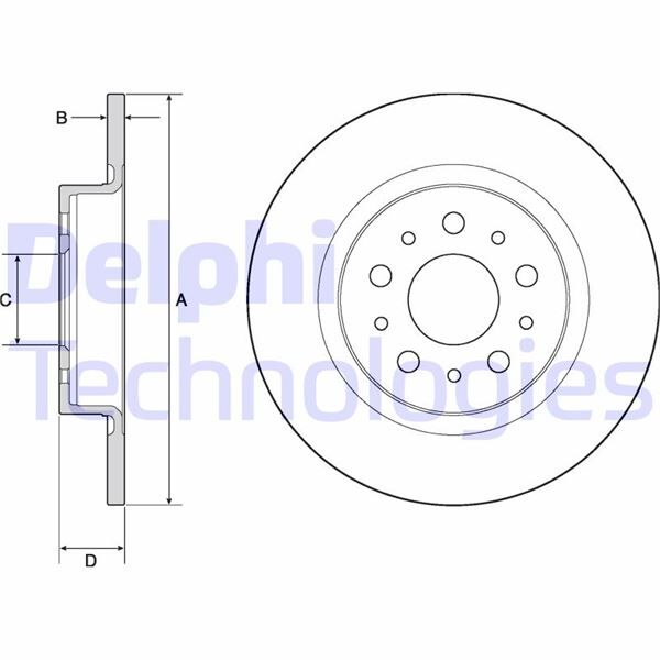 ARKA FREN DİSKİ FIAT EGEA 15> 500L 12> 264x10x40 | OEM:51914664-52026319-52026321