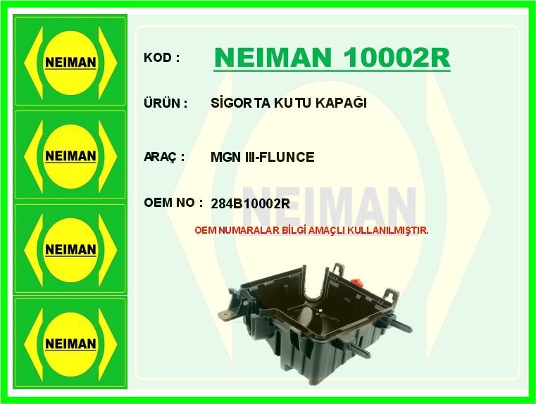 SİGORTA KUTU KAPAĞI MGN III-FLUNCE | OEM:284B10002R