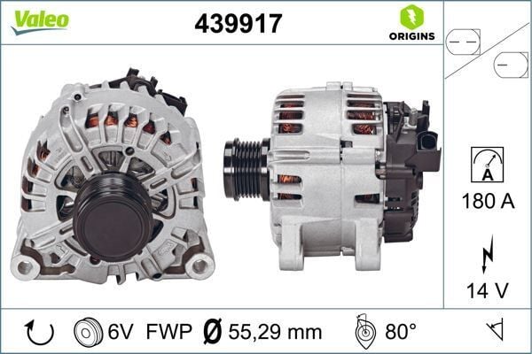 ALTERNATÖR KOMPLE VOLVO S60 II 10>15 S80 II 10>15 V40 10>15 V60 I 10>15 V70 III 10>15 D2 - 1.6 DRIVe | OEM:31285399-30644799-36002929