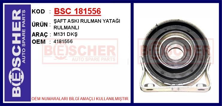 ŞAFT ASKI RULMAN YATAĞI M131 DKŞ RULMANLI | OEM:4181556