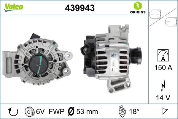 ALTERNATÖR 150A 14V FORD FOCUS III 11> 15. ECOBOOST KUGA II 14>17 1.5 ECOBOOST | OEM:FORDAUMEAOALT037-F1FT10300BA