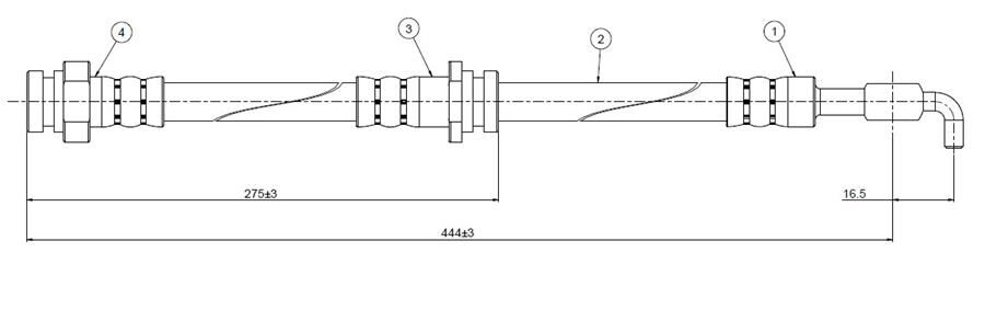 FREN HORTUMU ön 323 BF-BW 85-89 | OEM:SH20627
