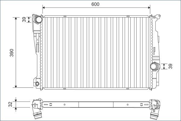 RADYATOR BMW X3 | OEM:17117593843