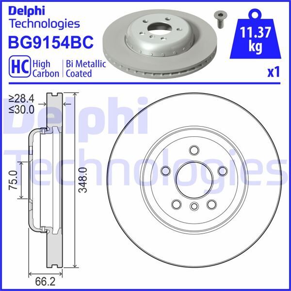 FREN DİSKİ Bİ-METALİK ALÜMİNYUM GÖVDELİ TEKLİ ÖN BMW 5 SERİES.6 SERİES.7 SERİES 09/2008-10/2018 | OEM:34116775277