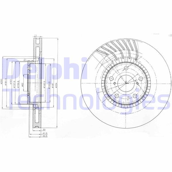 FREN DİSKİ TEKLİ PAKET . DELİKLİ ÖN SOL LEXUS GS200T. GS250. GS300. GS300H. GS430. GS450H. IS200T. RC200T. RC300H 01/2005 > | OEM:4351622010