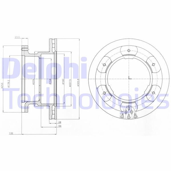 FREN DİSKİ ARKA IVECO DAILY IV-V 70 C15 06>14 KAPASİTE:4100KG | OEM:7186848-46393184-2996049